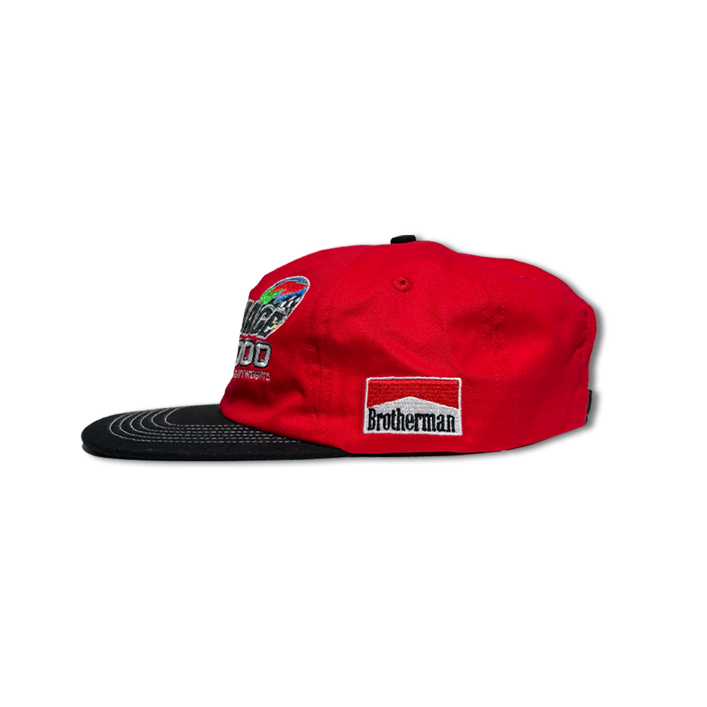 D3000 6 Panel Cap Red