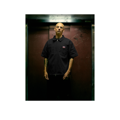 Uniform Zipper Shirt Black
