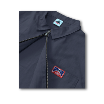 Uniform Zipper Shirt Dust Blue
