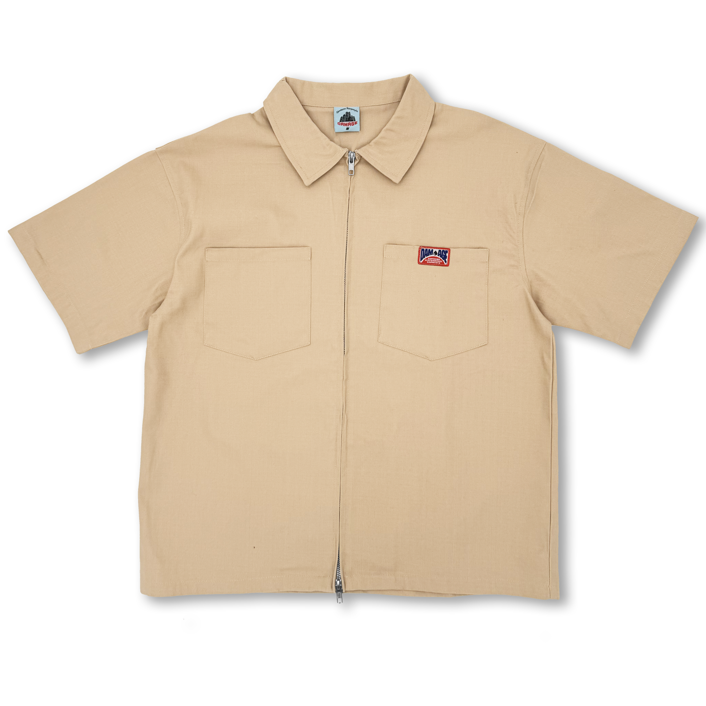 Uniform Zipper Shirt Khaki