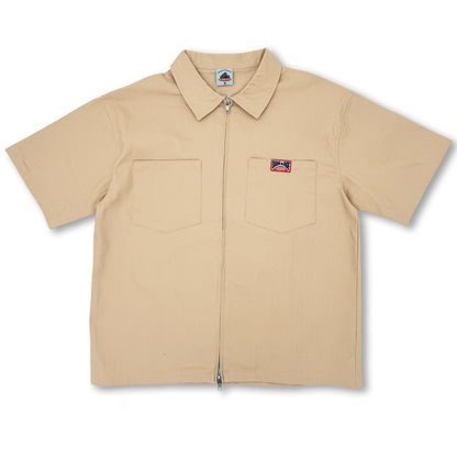 Uniform Zipper Shirt Khaki