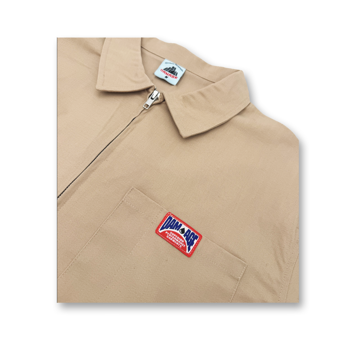 Uniform Zipper Shirt Khaki