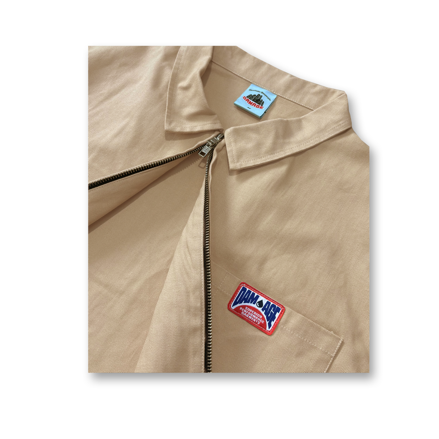 Uniform Zipper Shirt Khaki