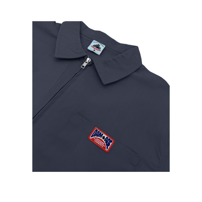Uniform Zipper Shirt Dust Blue